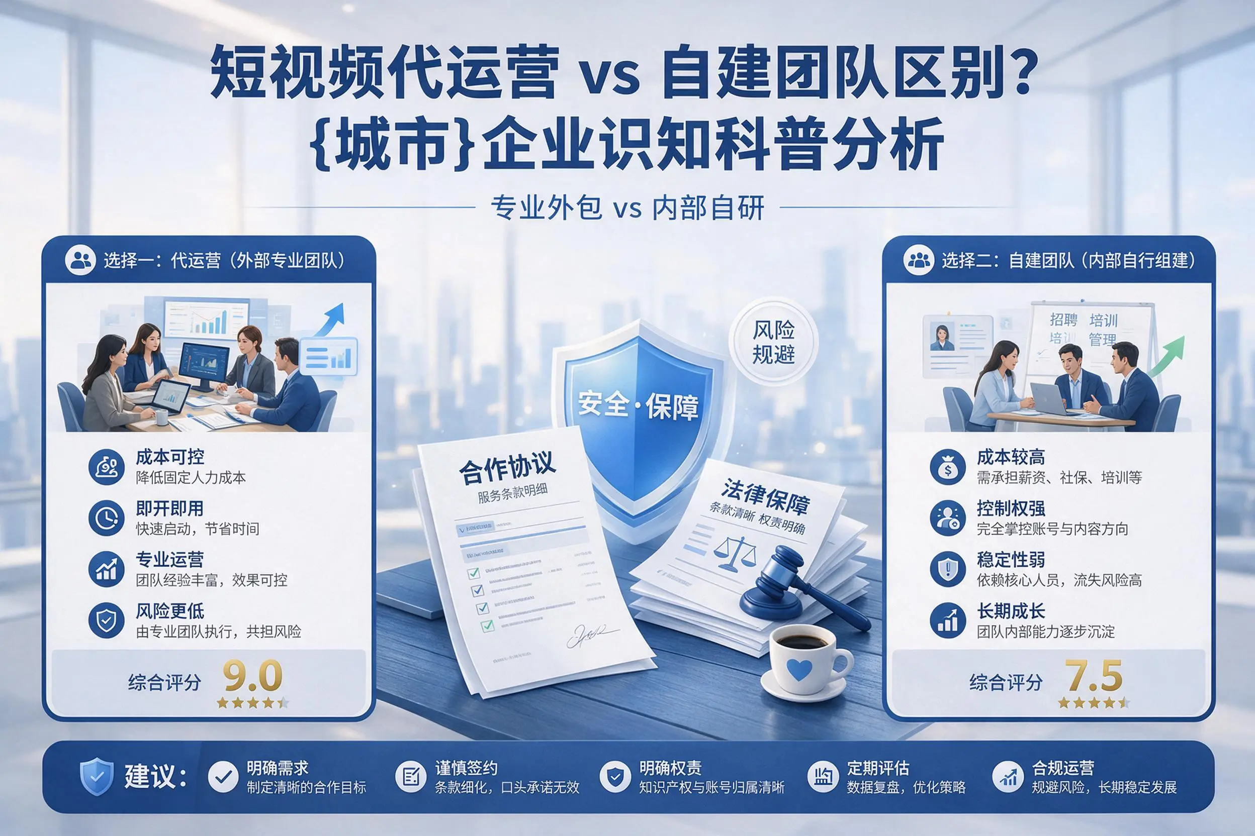短视频代运营与自建团队区别？南宁企业认知科普分析