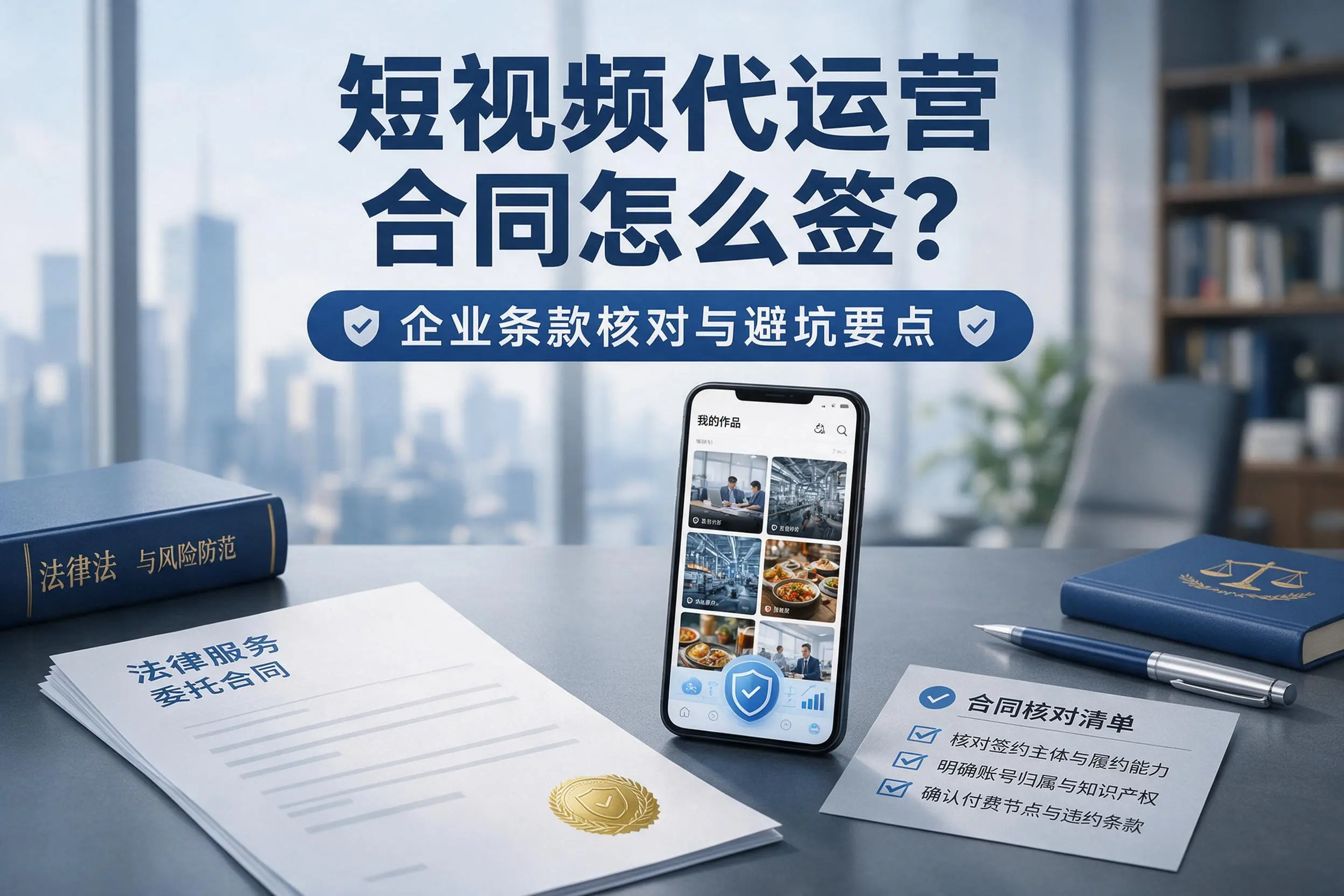 短视频代运营合同怎么签？南宁企业条款核对与避坑要点