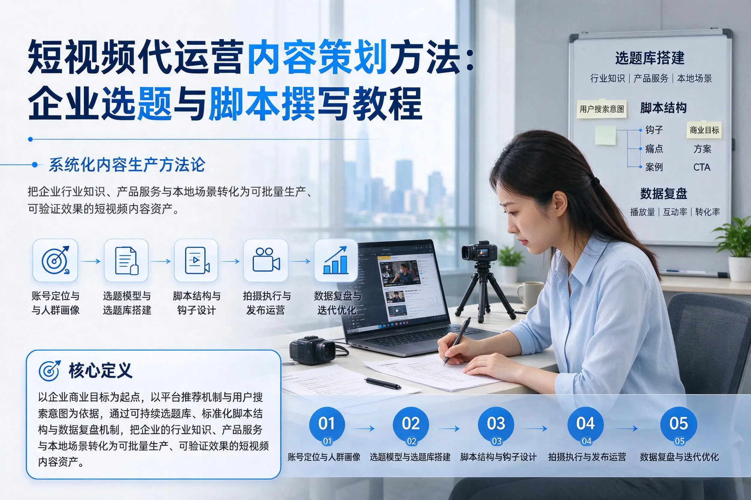短视频代运营内容策划方法：南宁企业选题与脚本撰写教程