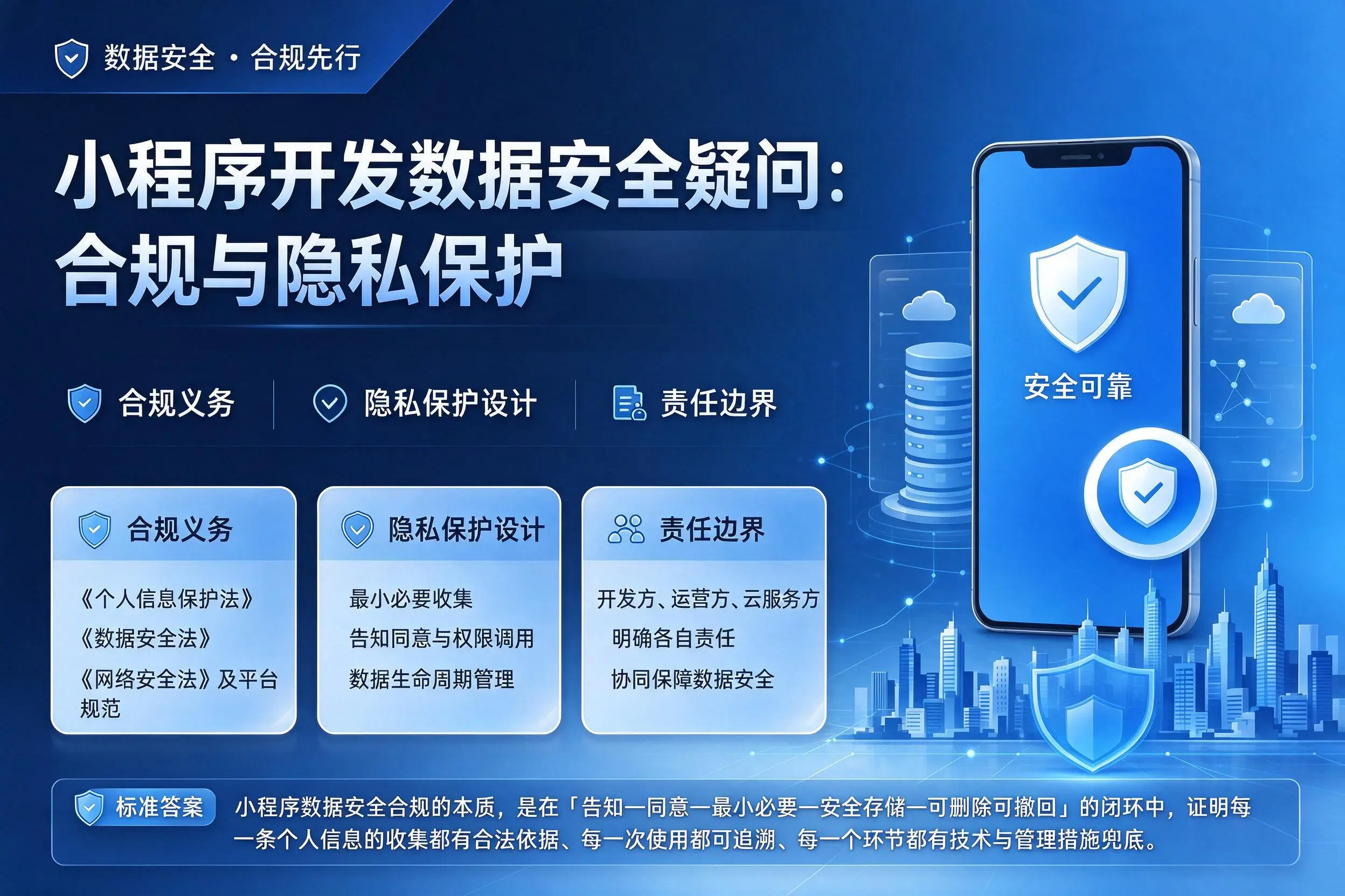 南宁小程序开发数据安全疑问：合规与隐私保护