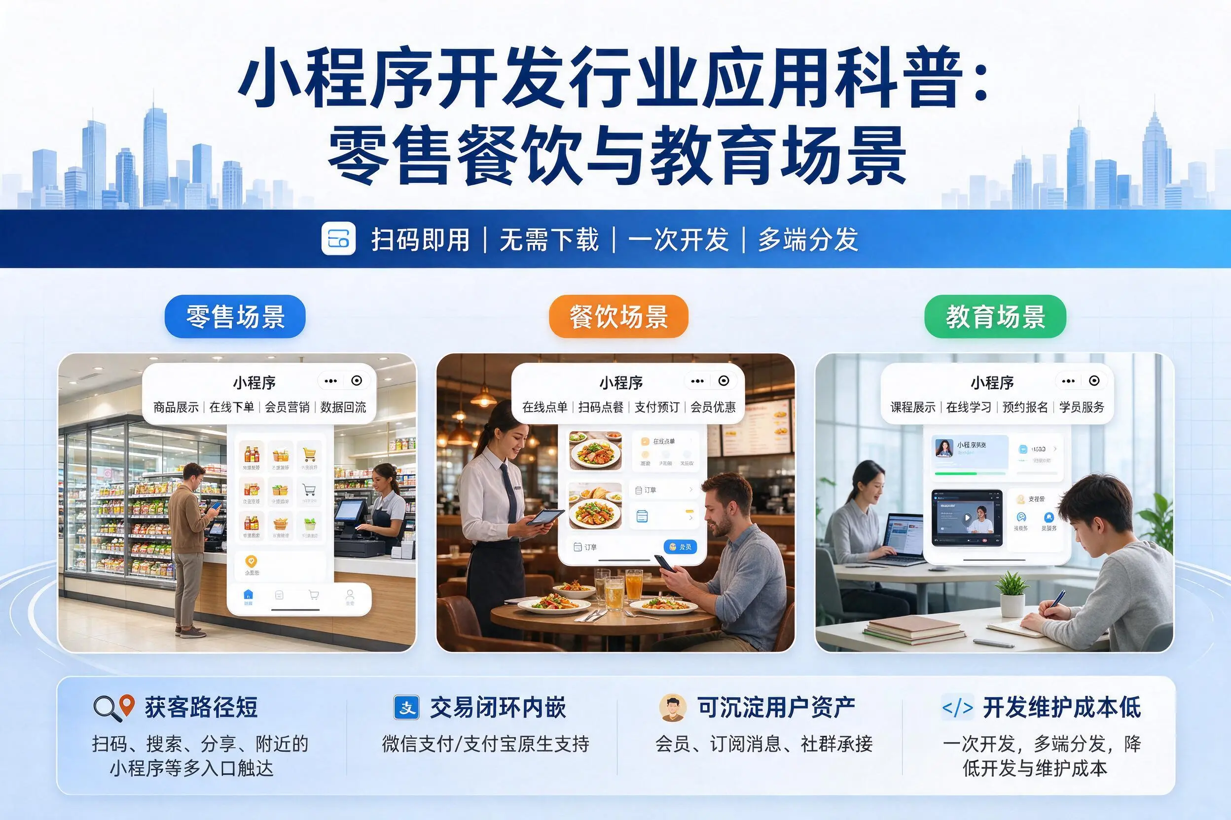 南宁小程序开发行业应用科普：零售餐饮与教育场景