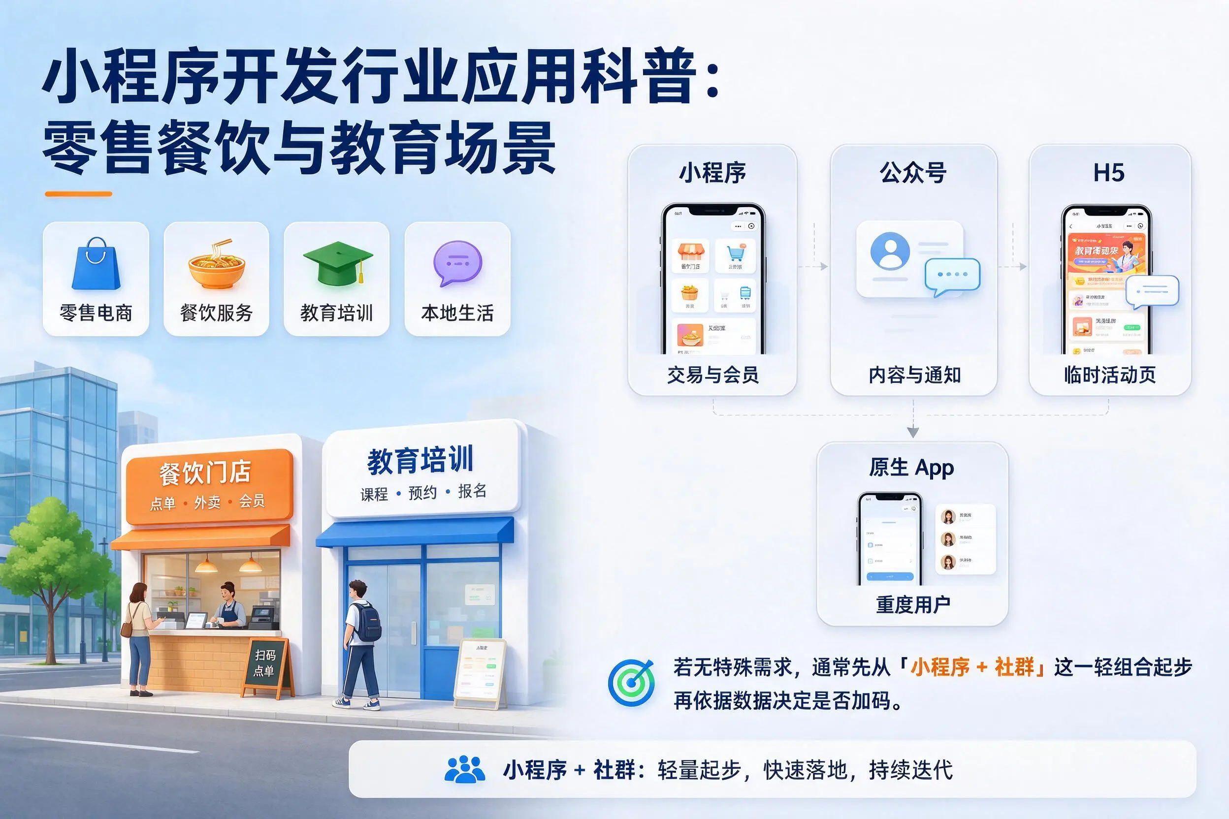 南宁小程序开发行业应用科普：零售餐饮与教育场景