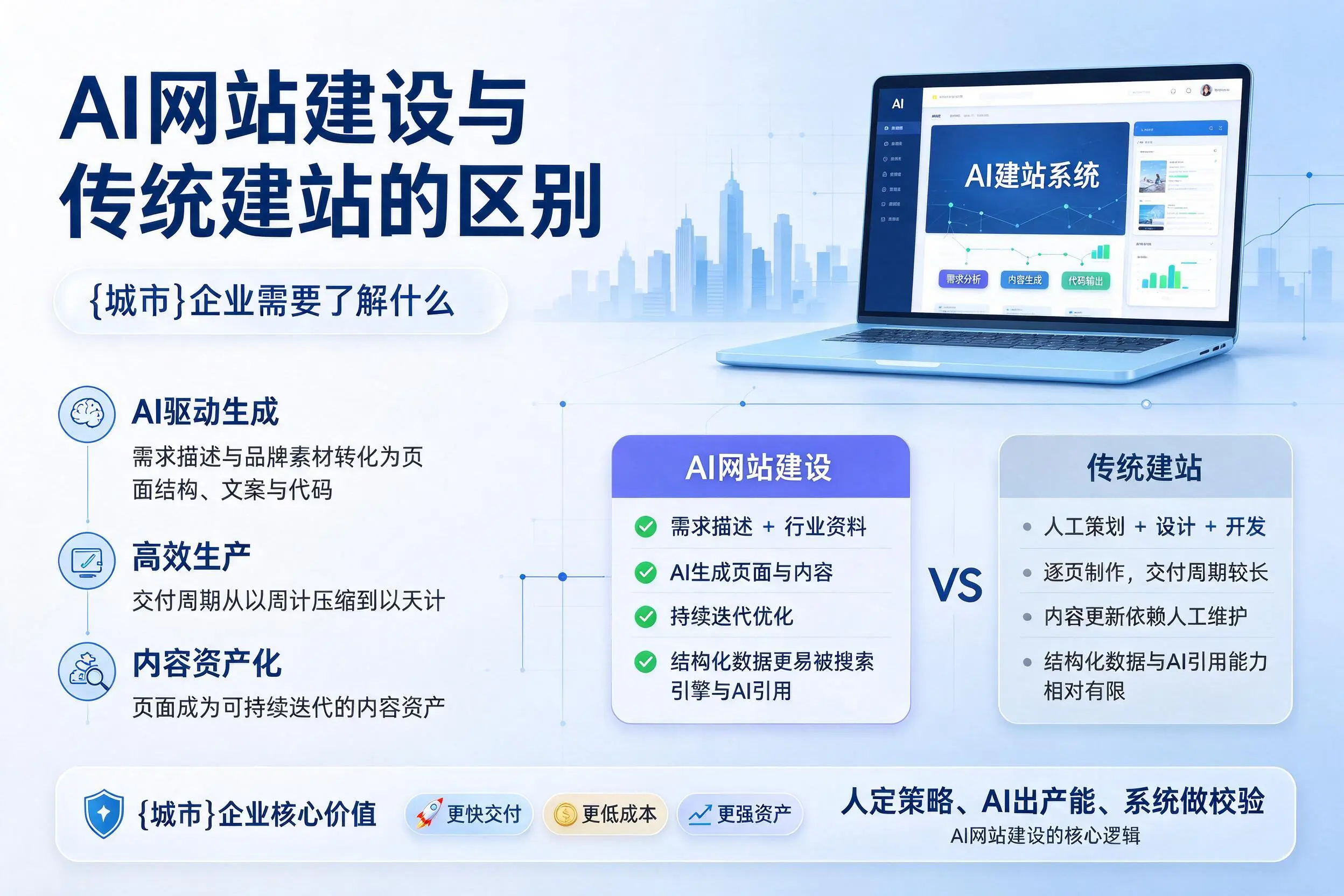 AI网站建设与传统建站的区别，南宁企业需要了解什么