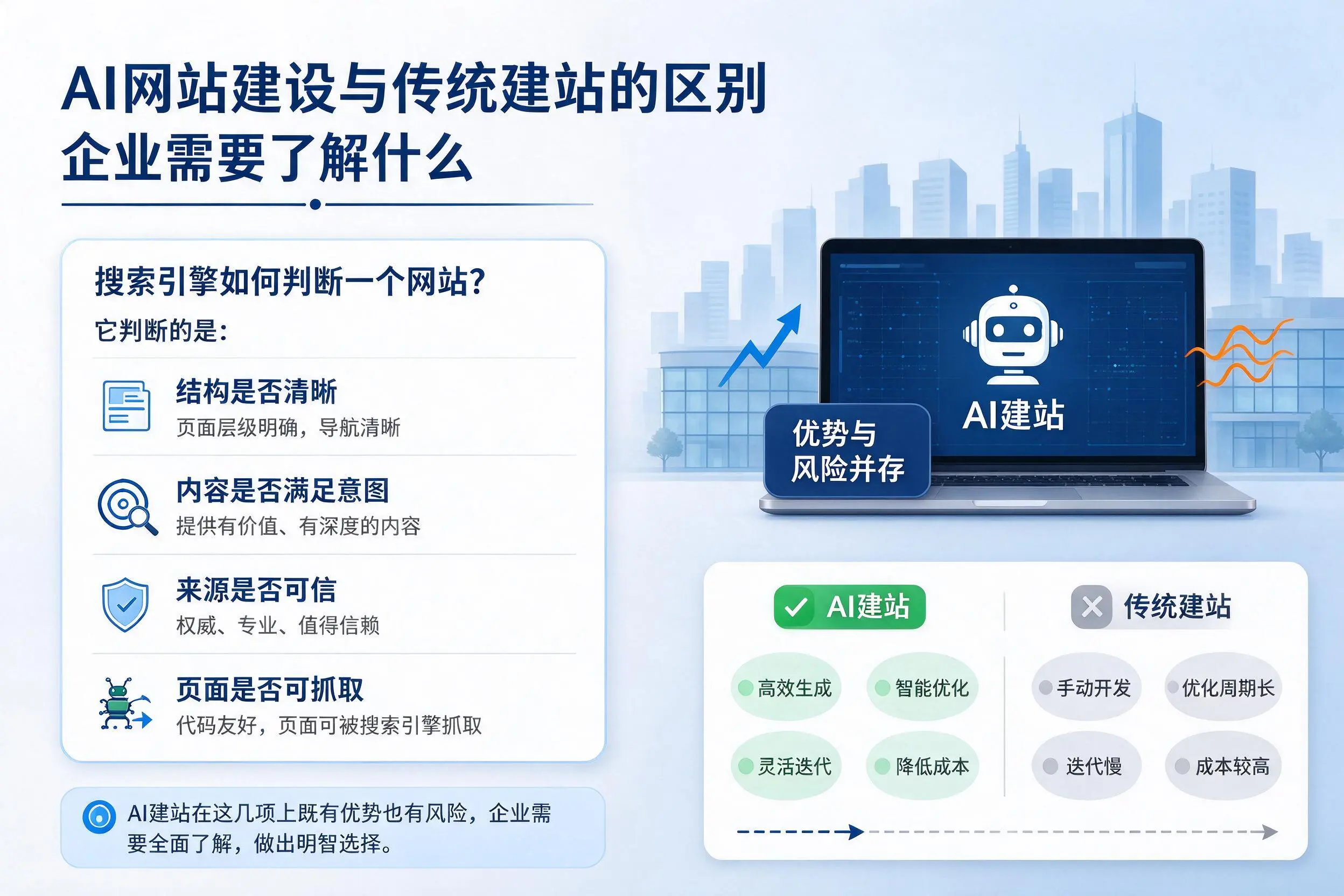 AI网站建设与传统建站的区别，南宁企业需要了解什么