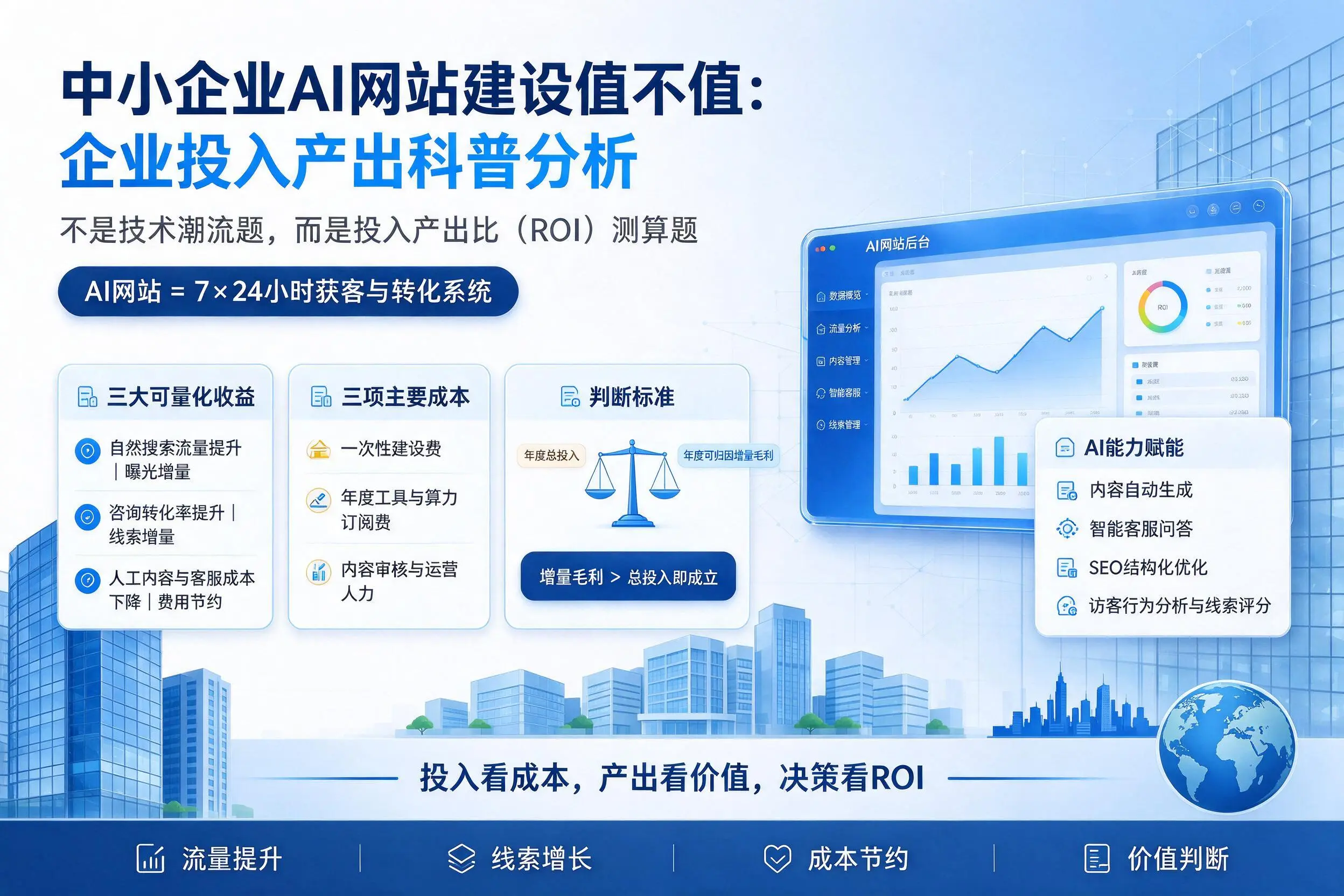 中小企业AI网站建设值不值:南宁企业投入产出科普分析