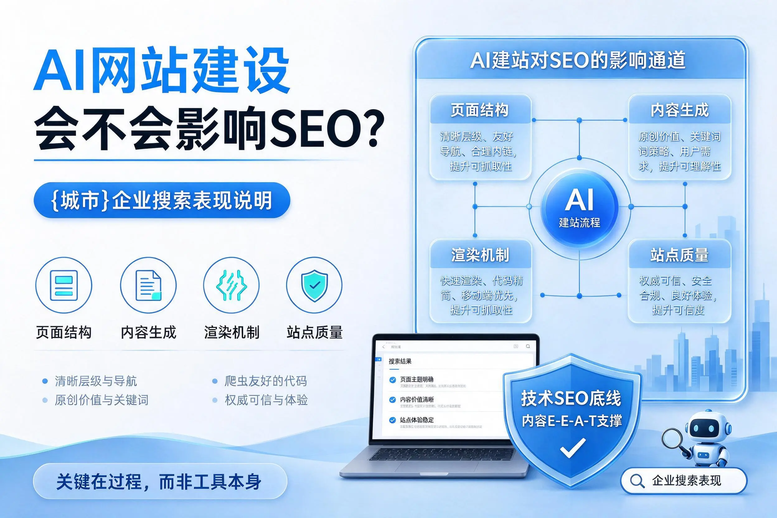 AI网站建设会不会影响SEO？南宁企业搜索表现说明