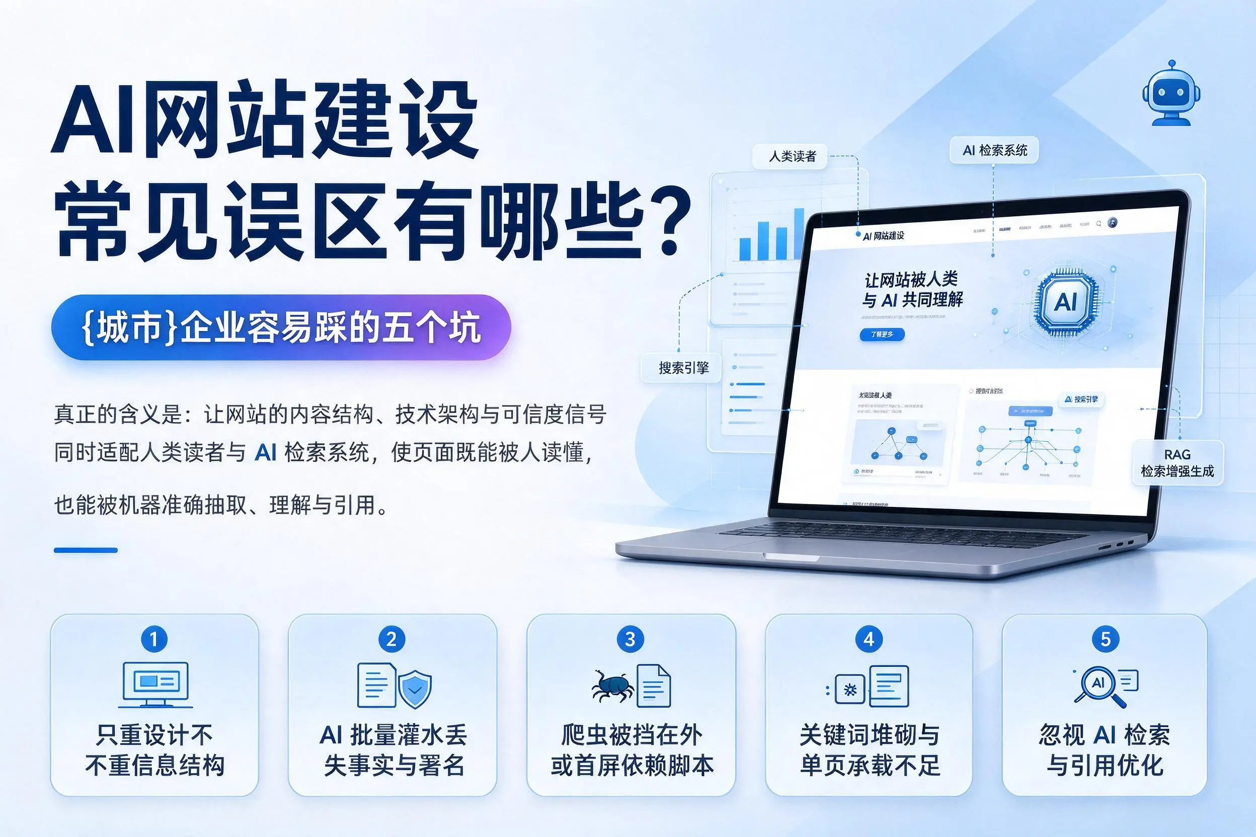 AI网站建设常见误区有哪些？南宁企业容易踩的五个坑