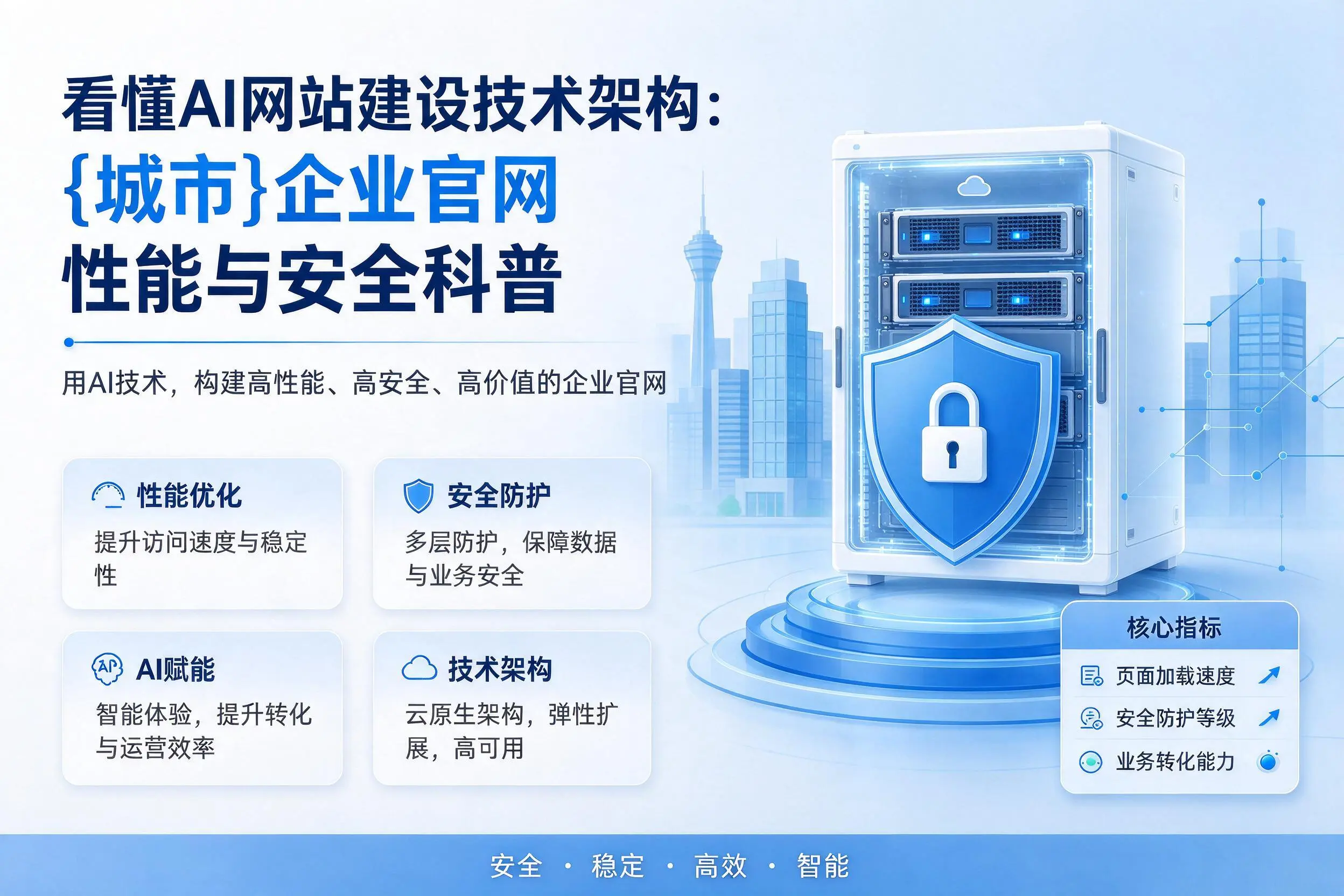 看懂AI网站建设技术架构：南宁企业官网性能与安全科普
