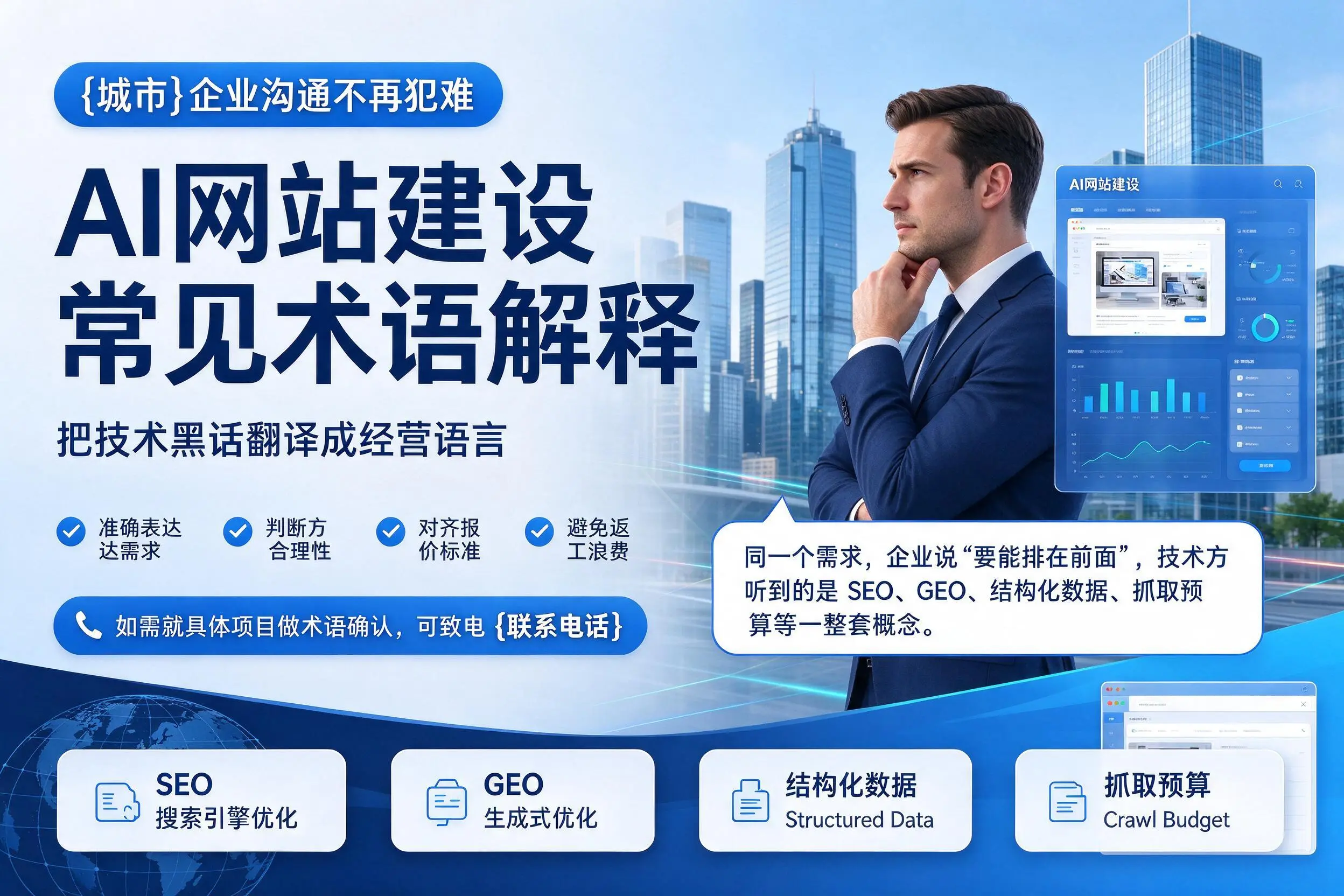 AI网站建设常见术语解释，南宁企业沟通不再犯难