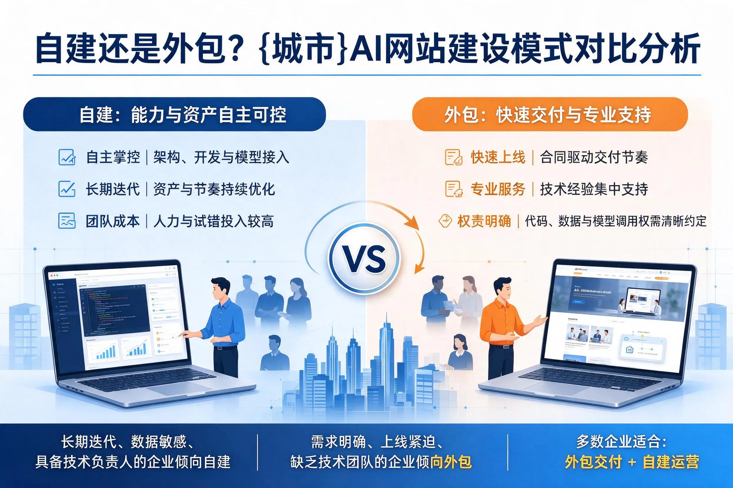 自建还是外包？南宁AI网站建设模式对比分析