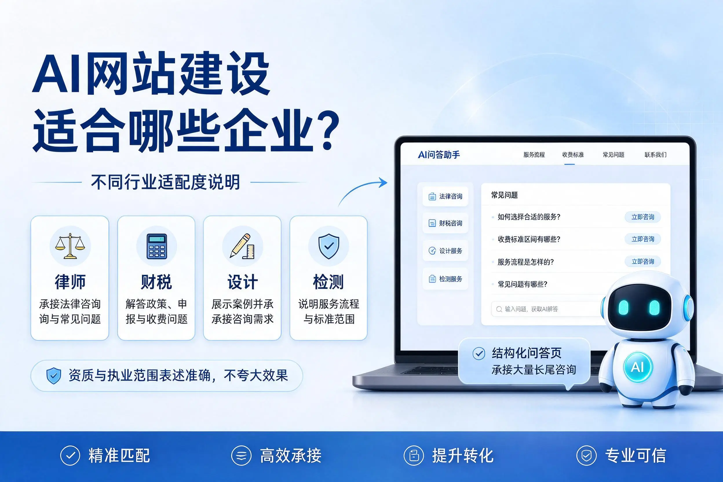 AI网站建设适合哪些企业？南宁不同行业适配度说明