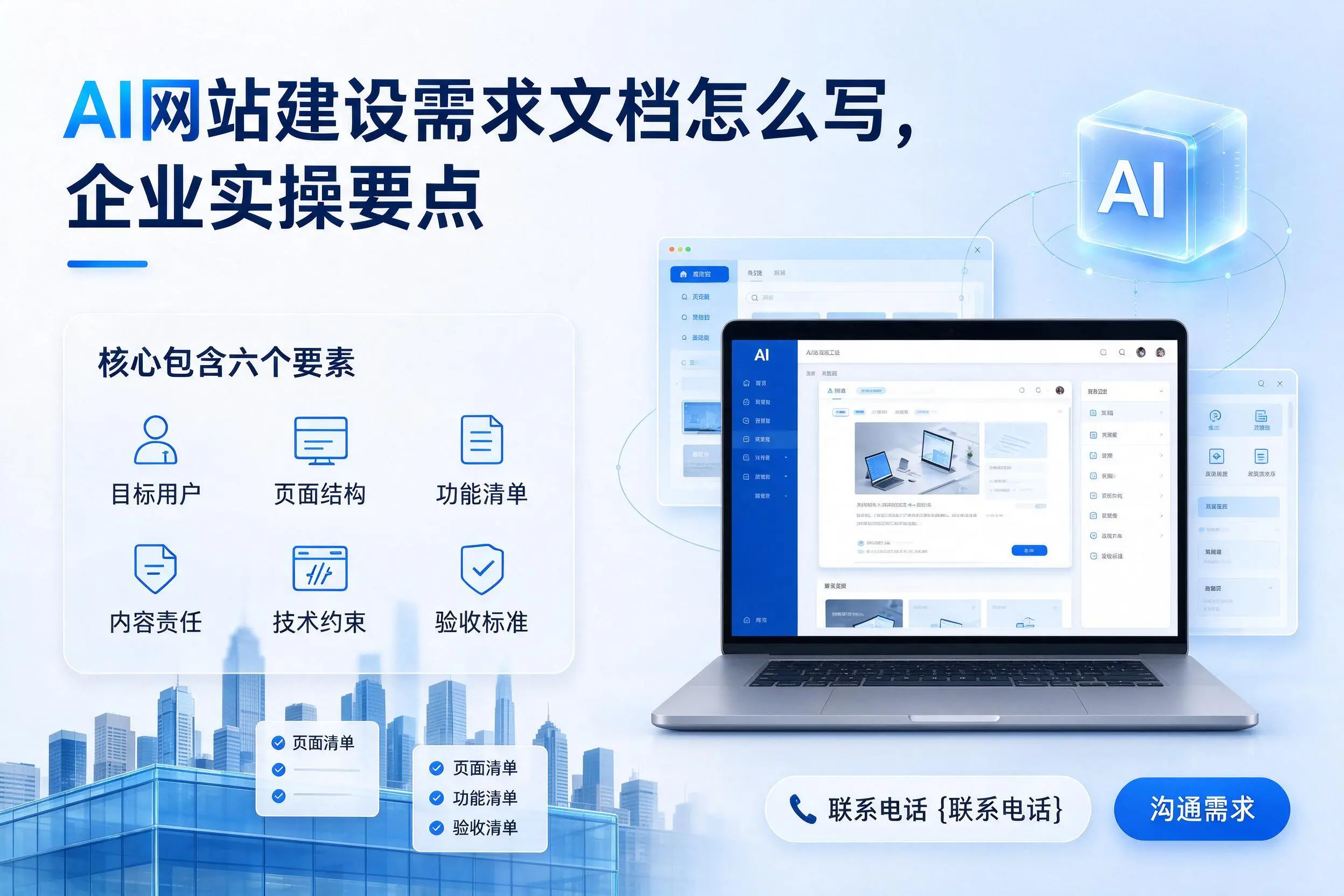 AI网站建设需求文档怎么写,南宁企业实操要点